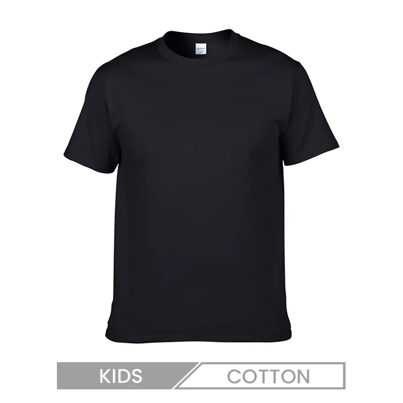 Children Casual Solid Color Short Sleeve T-Shirt Custom Logo