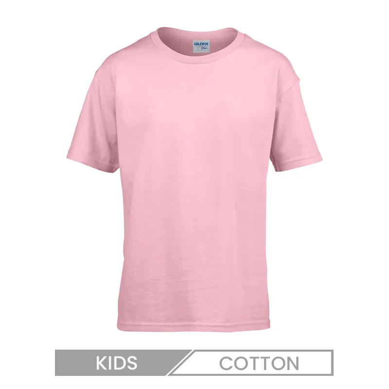 Children Casual Solid Color Short Sleeve T-Shirt Custom Logo
