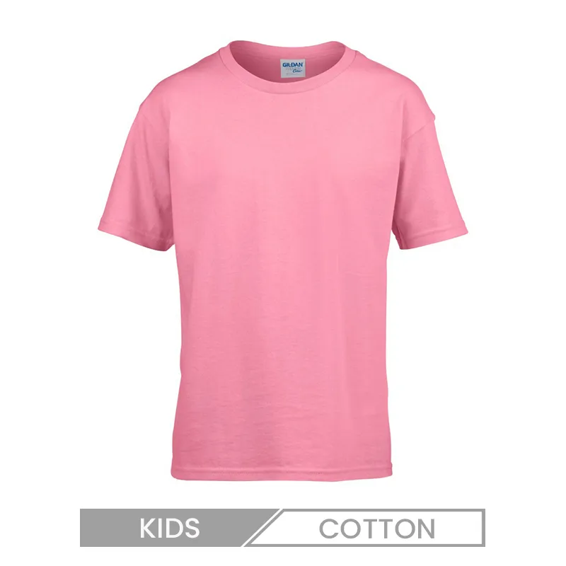 Children Casual Solid Color Short Sleeve T-Shirt Custom Logo