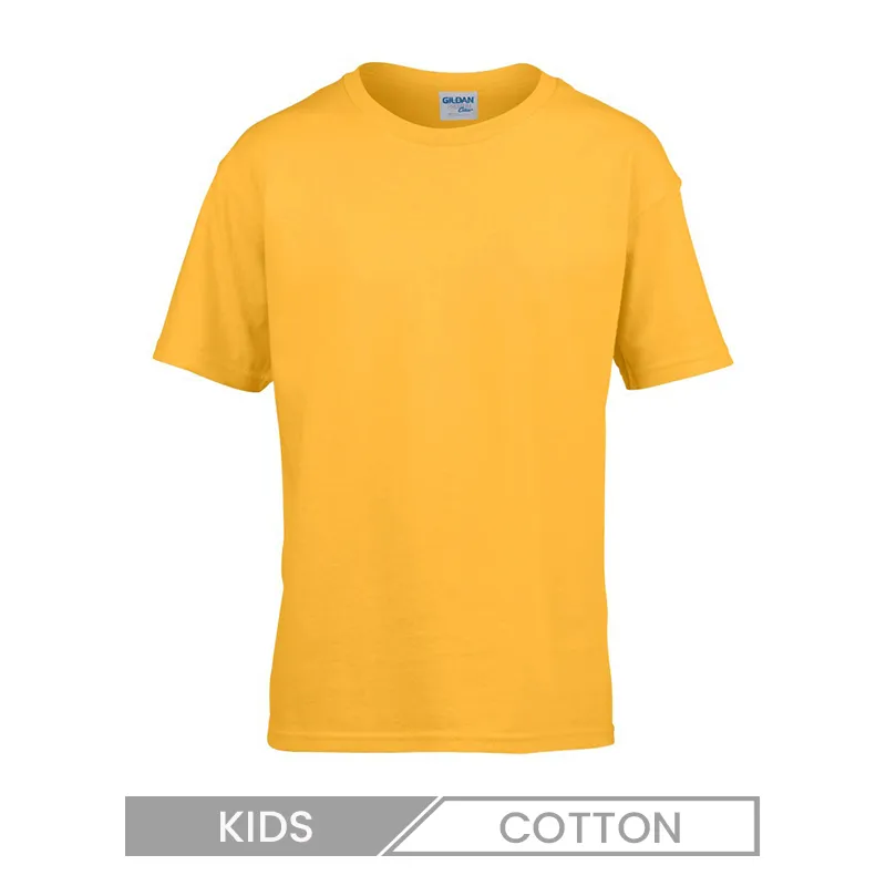 Children Casual Solid Color Short Sleeve T-Shirt Custom Logo