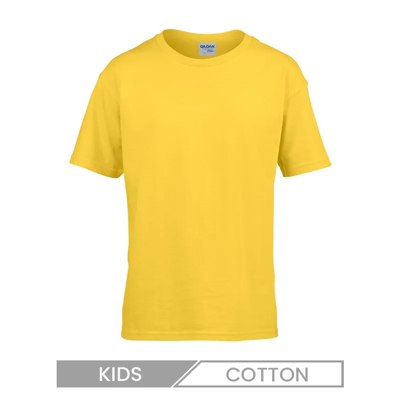 Children Casual Solid Color Short Sleeve T-Shirt Custom Logo