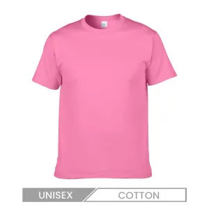 Unisex Casual Cotton Seamless Crewneck T-Shirt