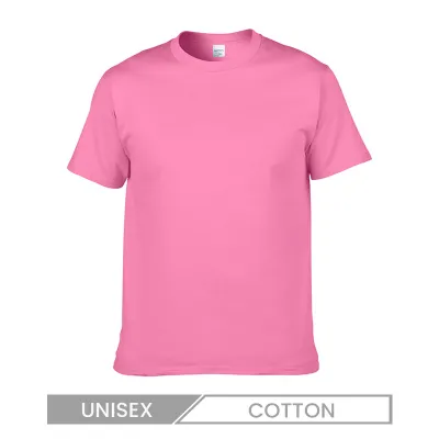 Unisex Casual Cotton Seamless Crewneck T-Shirt