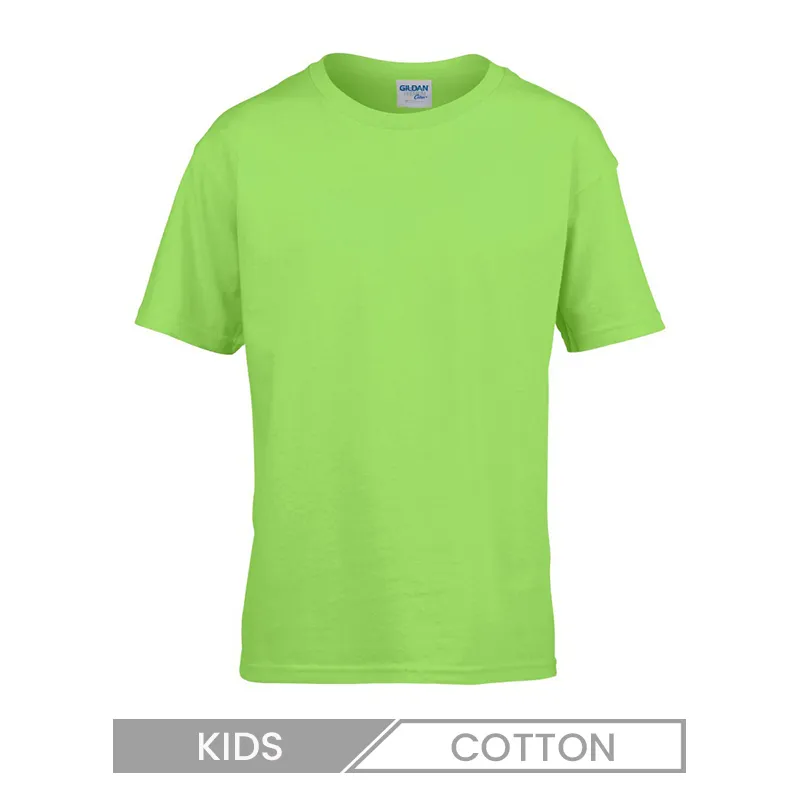 Children Casual Solid Color Short Sleeve T-Shirt Custom Logo