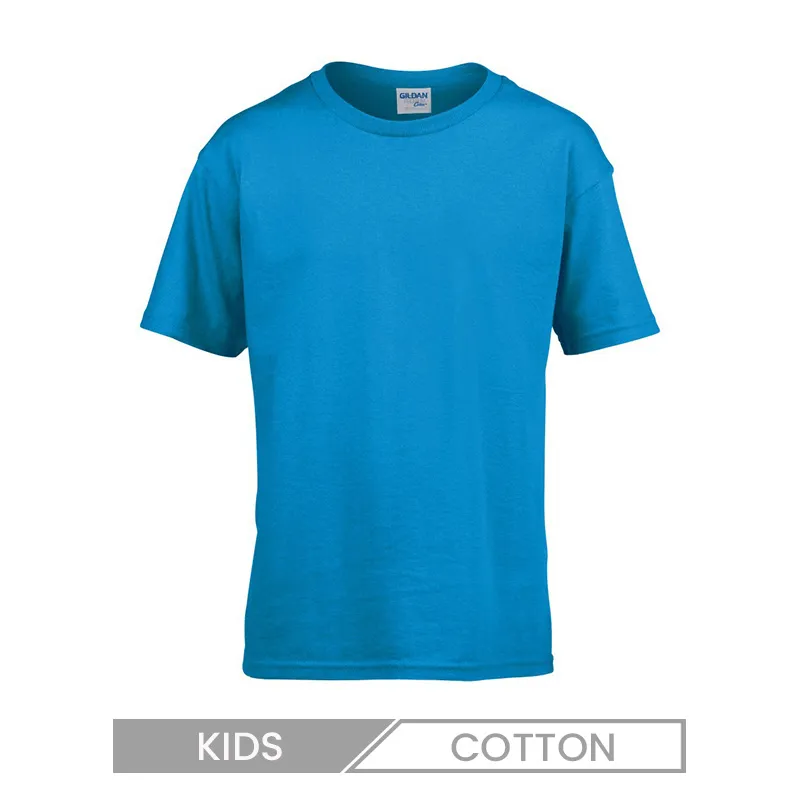 Children Casual Solid Color Short Sleeve T-Shirt Custom Logo