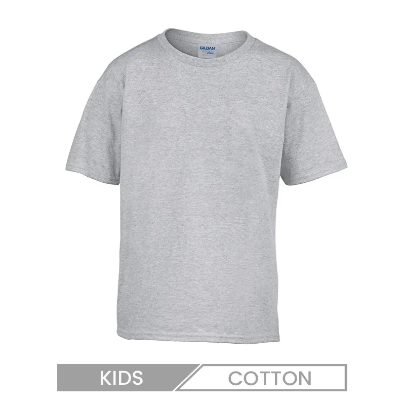 Children Casual Solid Color Short Sleeve T-Shirt Custom Logo