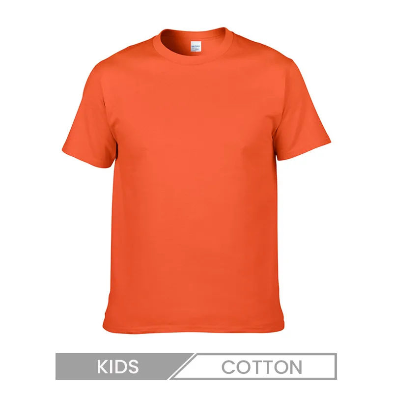 Children Casual Solid Color Short Sleeve T-Shirt Custom Logo