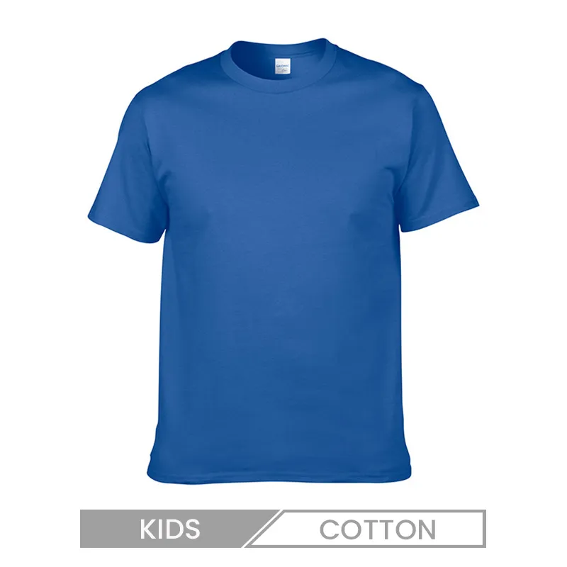 Children Casual Solid Color Short Sleeve T-Shirt Custom Logo