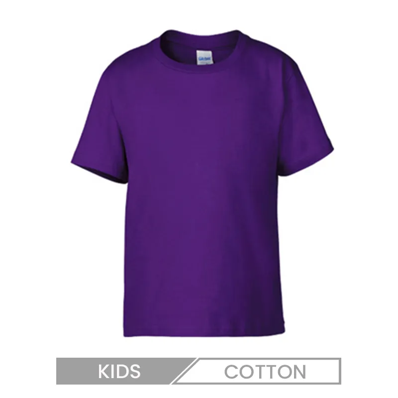 Children Casual Solid Color Short Sleeve T-Shirt Custom Logo