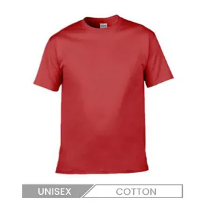 Unisex Casual Cotton Crewneck T-Shirt - Solid Color Short Sleeve