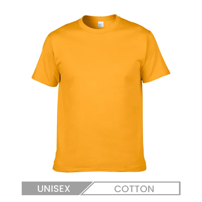 Unisex Casual Cotton T-Shirt - Solid Color, Crewneck, Short Sleeve