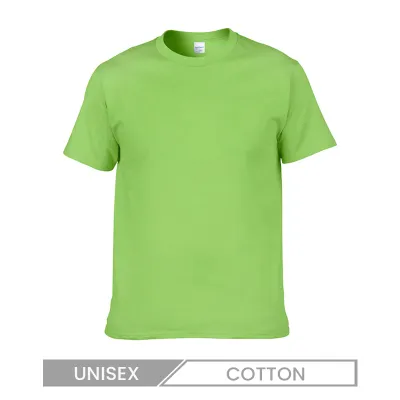 Unisex Casual Versatile Solid Color Cotton Crewneck T-Shirt
