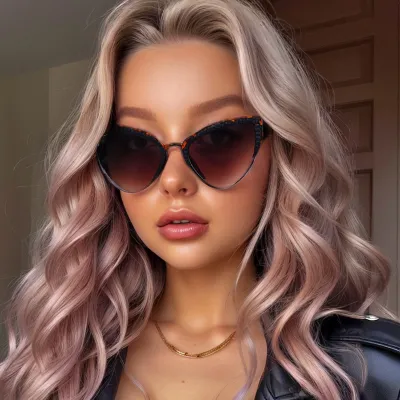 Gafas de sol de moda con protección UV para mujer con forma de ojo de gato