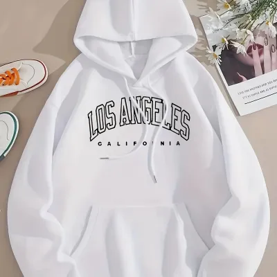 Women Casual Geometric Print Pullover Hoodie