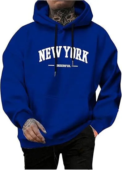 Men Casual Letter Print Fleece-Lined Hoodie Cardigan Lapel Collar