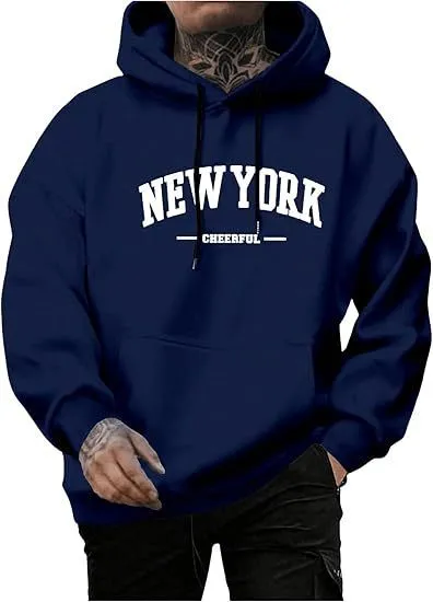 Men Casual Letter Print Fleece-Lined Hoodie Cardigan Lapel Collar