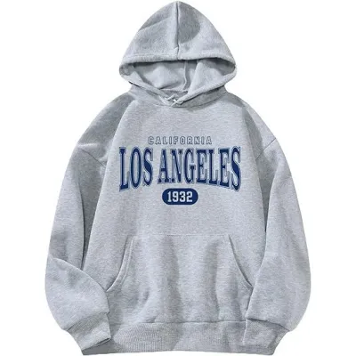 Men's Casual Printed Loose Fleece-Lined Pullover Hoodie with Geometric Pattern