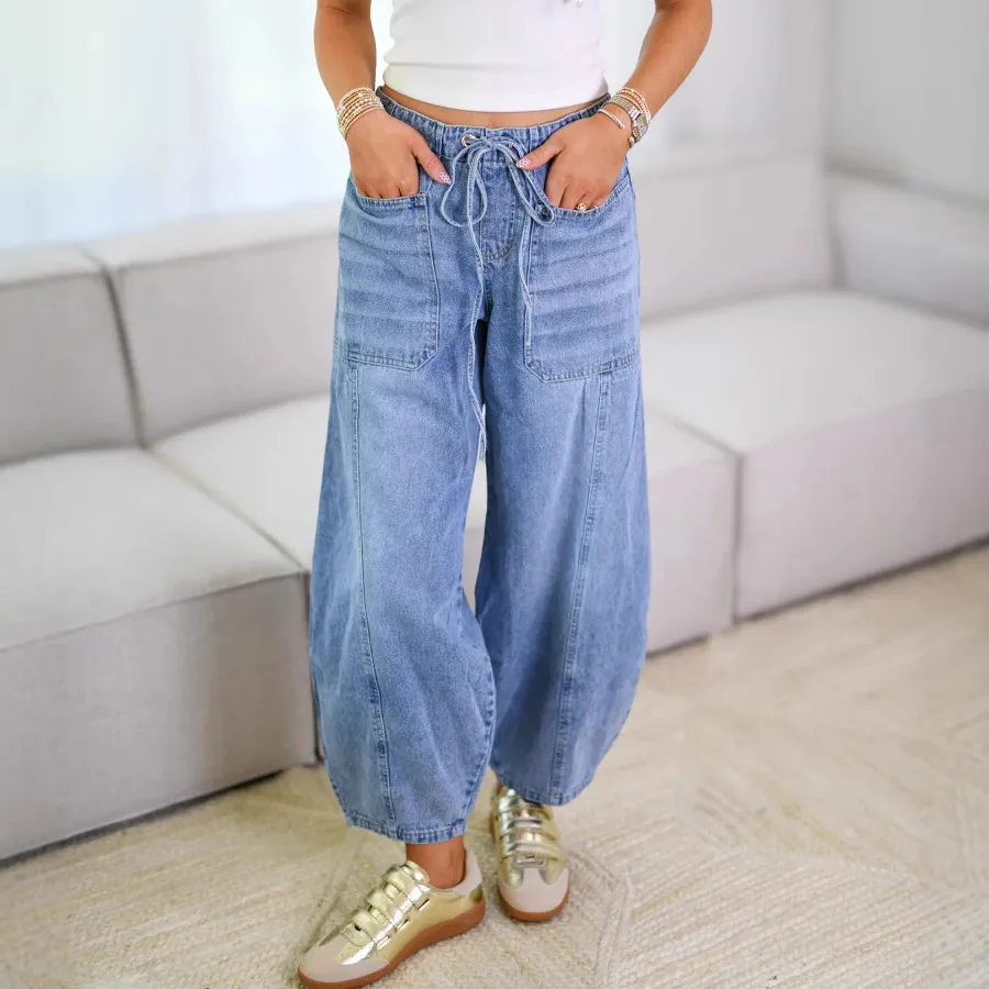 Street Casual Women Loose Machete Jeans