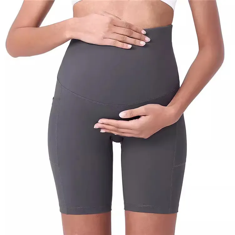 Pregnant Women Casual Solid Color Sports Yoga Shorts