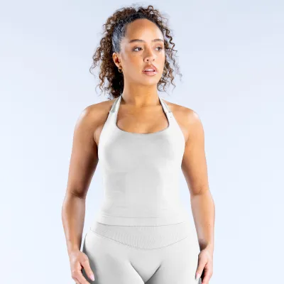 Women Sexy Halter-Neck Yoga Tank Top - Nylon Spandex Sportswear