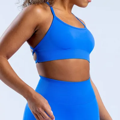 Women Casual Solid Color Seamless Backless Yoga Bra