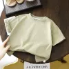 Children'S Cotton Short Sleeves-Light Pea Green