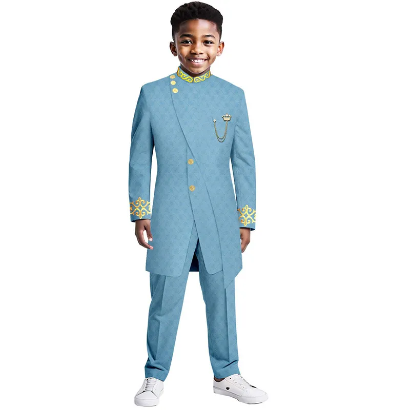 African Children Clothing Two-Piece Kaftan Dress Set