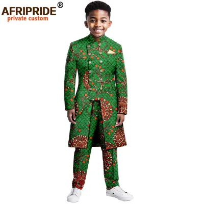 African Children Clothing Two-Piece Kaftan Dress Set