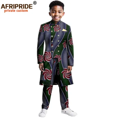 African Children Clothing Two-Piece Kaftan Dress Set