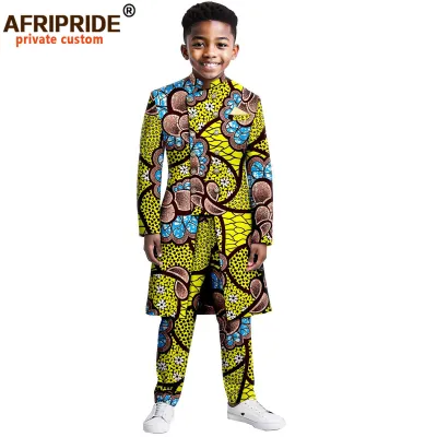 African Children Clothing Two-Piece Kaftan Dress Set