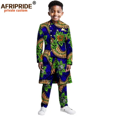 African Children Clothing Two-Piece Kaftan Dress Set