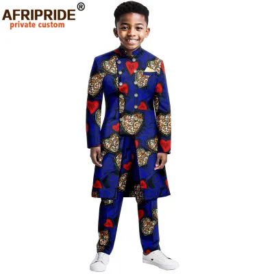 African Children Clothing Two-Piece Kaftan Dress Set