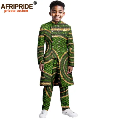 African Children Clothing Two-Piece Kaftan Dress Set