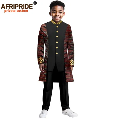 African Boys Slim Fit L Two-Piece Kaftan Dress Set