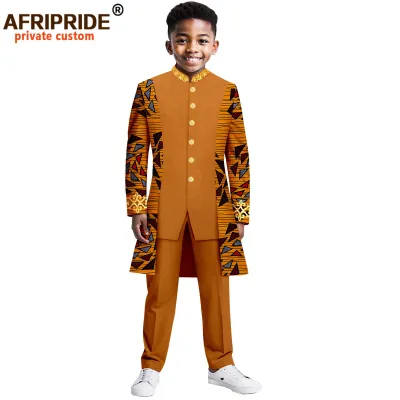 African Boys Slim Fit L Two-Piece Kaftan Dress Set
