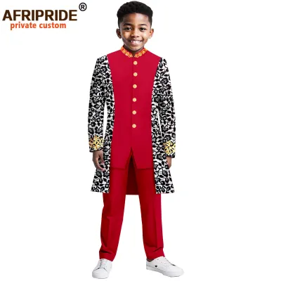 African Boys Slim Fit L Two-Piece Kaftan Dress Set