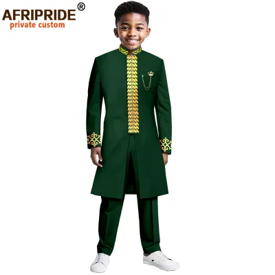 African Kids Boys Two-Piece Kaftan Dress Set