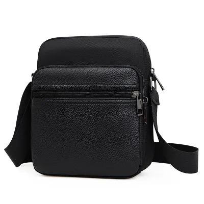Men's Business Casual Oxford Crossbody Bag 8 Inches Solid Color