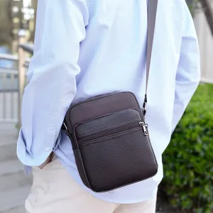 Men's Business Casual Oxford Crossbody Bag 8 Inches Solid Color