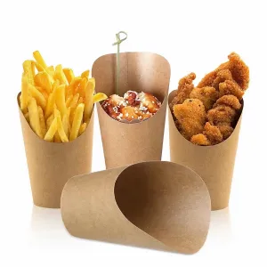 100pcs 14oz Thickened Disposable Food Kraft Paper Cup