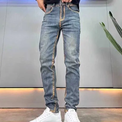 Wholesale Men Fashion Casual Retro Straight Jeans