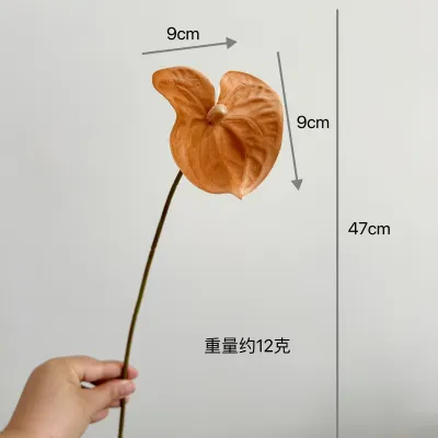Mini Simulation PU Pink and Green Palm Fake Flower Wedding Party Decoration Home Floriculture