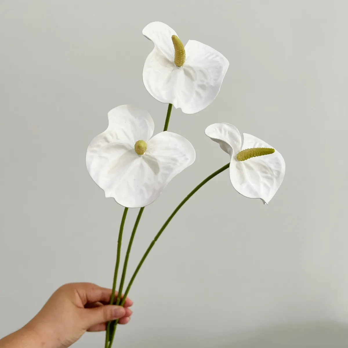 Mini Simulation PU Pink and Green Palm Fake Flower Wedding Party Decoration Home Floriculture