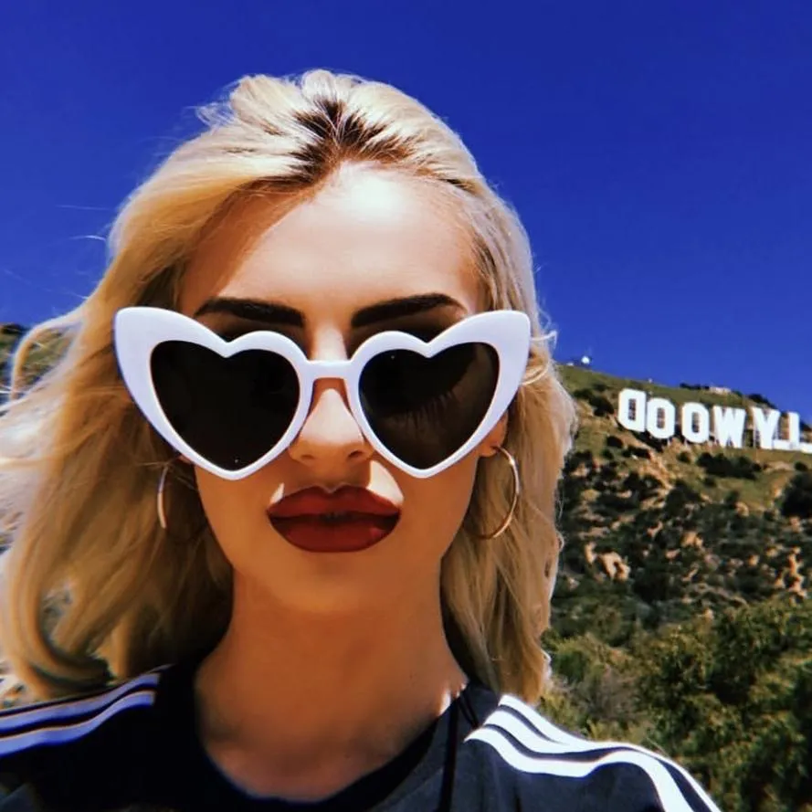 Fashion Personality Heart Shaped Retro Sunglasses