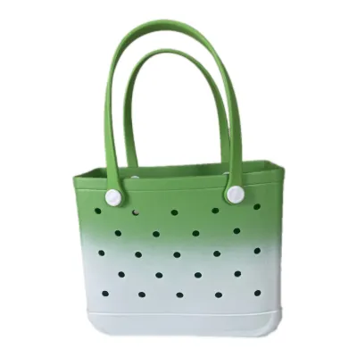 38*30*13cm Gradient Eva Beach Hole Handbag for Women Men