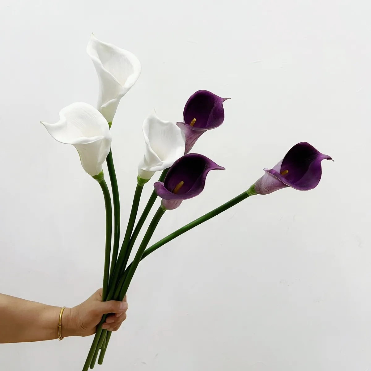 Soft PVC Artificial Calla Lily Decorative Flower for Wedding Photography Home