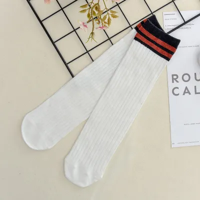 Women's Solid Color Cotton Piled Knee High Socks