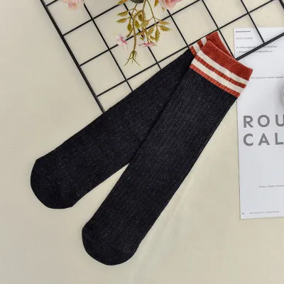 Women's Solid Color Cotton Piled Knee High Socks