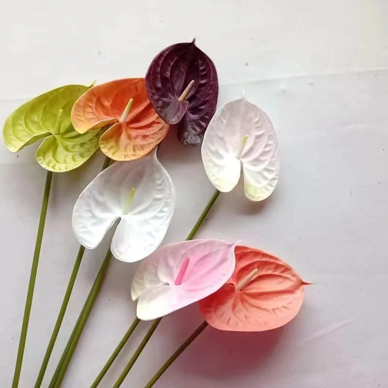 Simulation PU Feel Flakery Palm Decoration for Wedding Party Photography Props