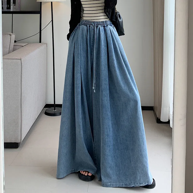 Women Casual Loose Wide Leg Jeans Urban Wind